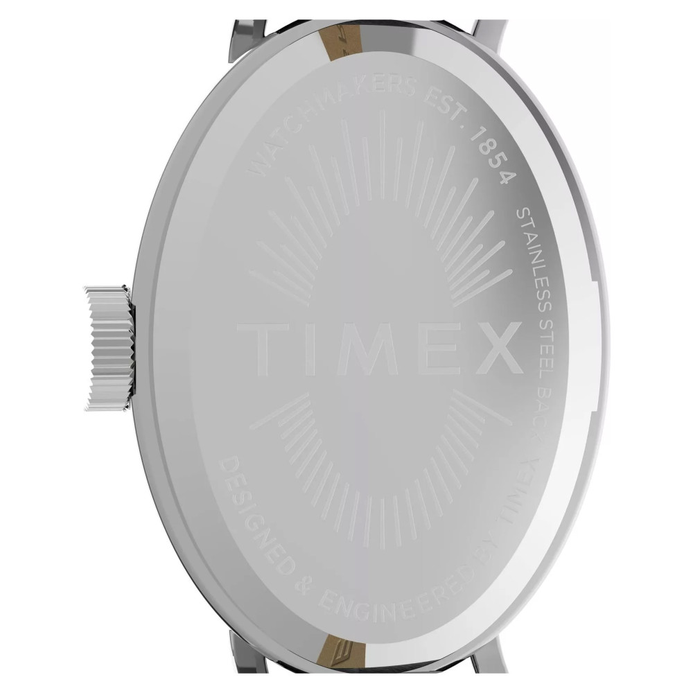 Timex TW2W78400 Cavatina Silver Black Leather Strap 19mm - zegarek damski 9