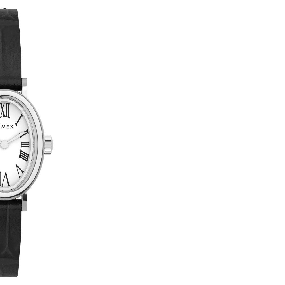 Timex TW2W78400 Cavatina Silver Black Leather Strap 19mm - zegarek damski 6