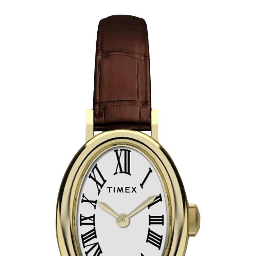 Timex TW2W78500 Cavatina Brown Leather Strap 19mm - zegarek damski 3