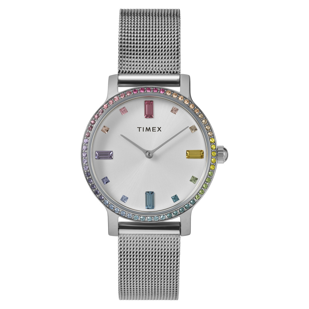 Timex TW2W79000 Transcend Stainless Steel Mesh 31mm - zegarek damski 1