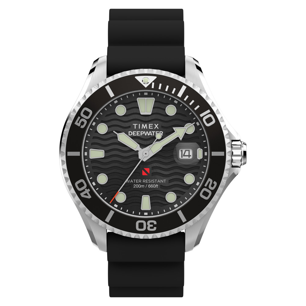 Timex TW2W81600 Deepwater Meridian 200 44mm Synthetic Rubber Strap - zegarek męski 1