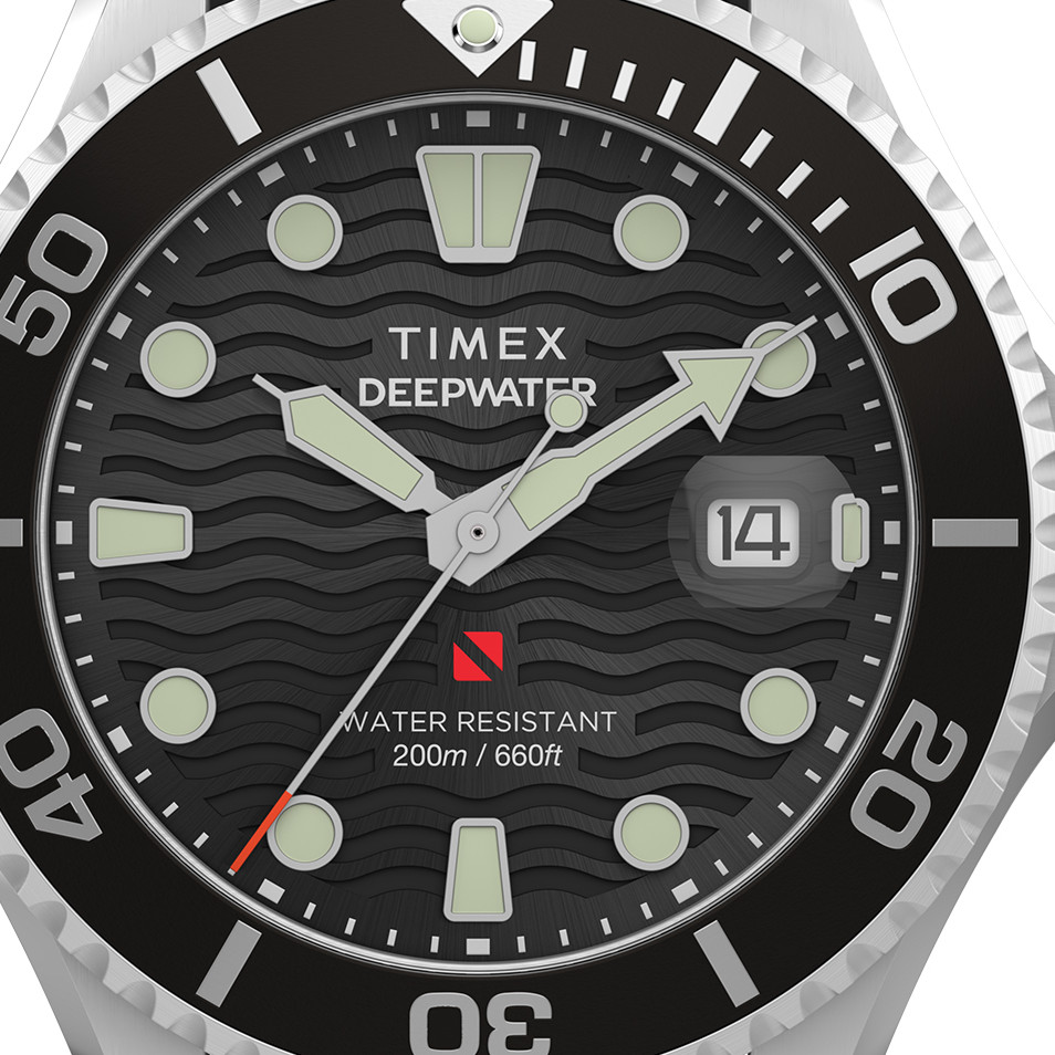 Timex TW2W81600 Deepwater Meridian 200 44mm Synthetic Rubber Strap - zegarek męski 2