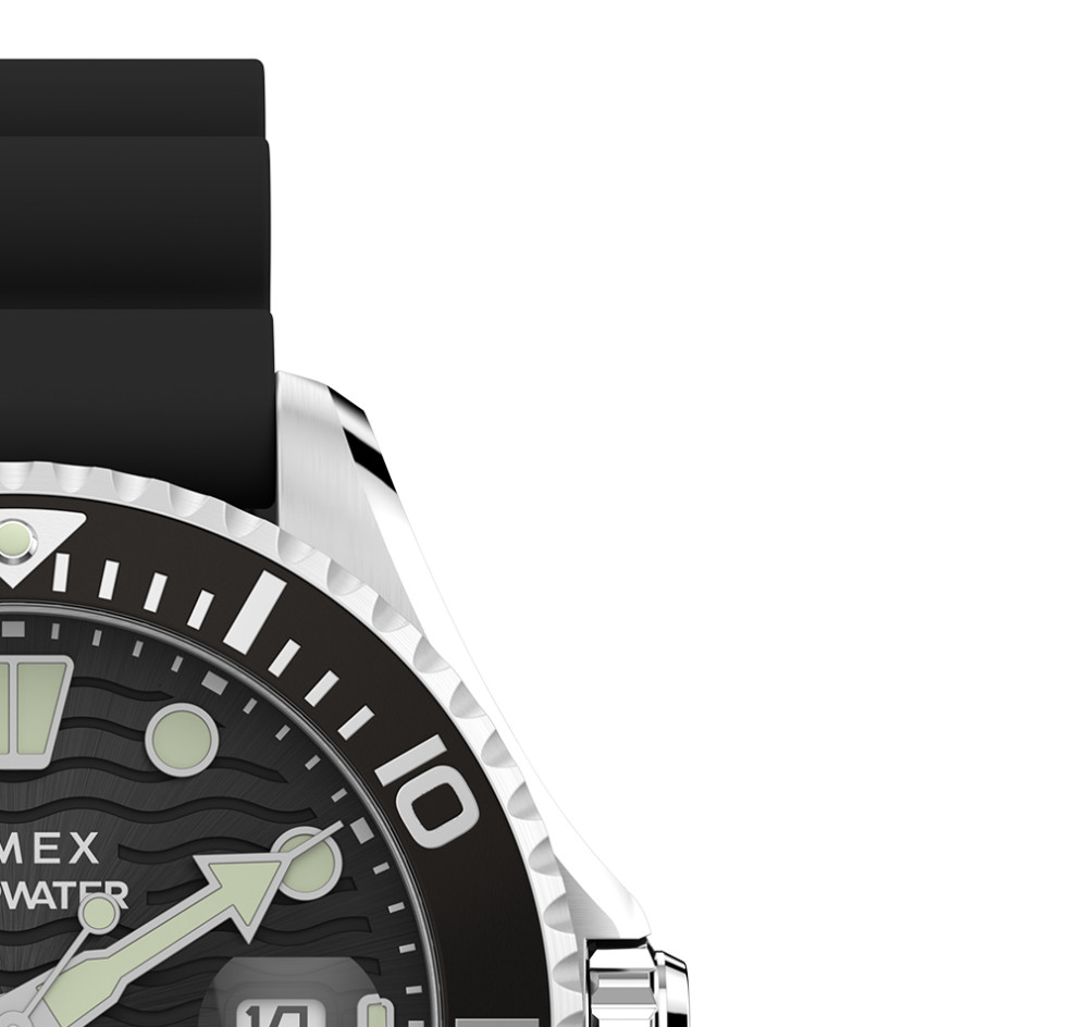 Timex TW2W81600 Deepwater Meridian 200 44mm Synthetic Rubber Strap - zegarek męski 5