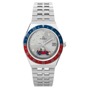 Timex TW2W83300 x Peanuts® Q Timex® GMT 38mm Stainless Steel Bracelet - zegarek męski