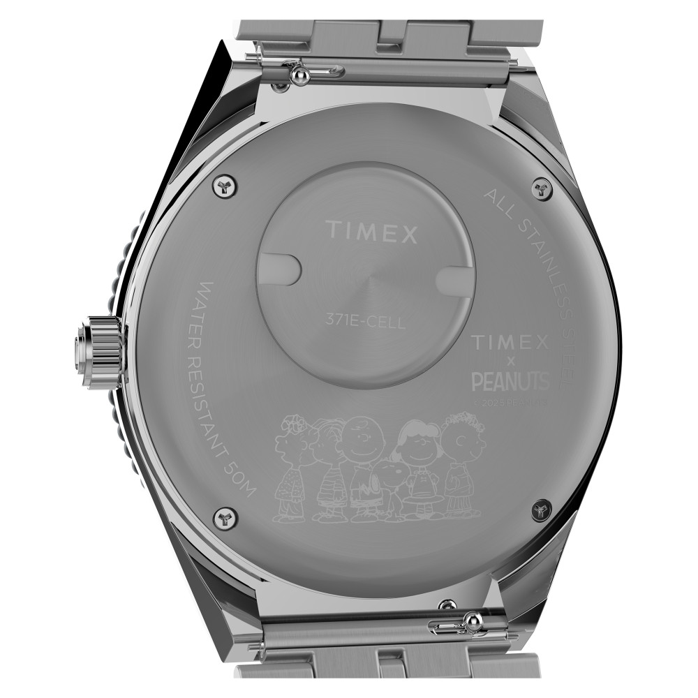 Timex TW2W83300 x Peanuts® Q Timex® GMT 38mm Stainless Steel Bracelet - zegarek męski 8