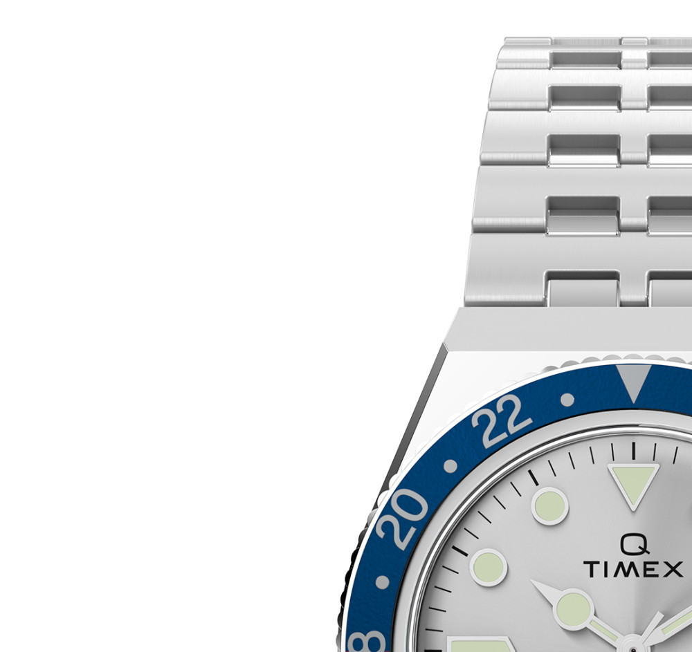 Timex TW2W83300 x Peanuts® Q Timex® GMT 38mm Stainless Steel Bracelet - zegarek męski 4