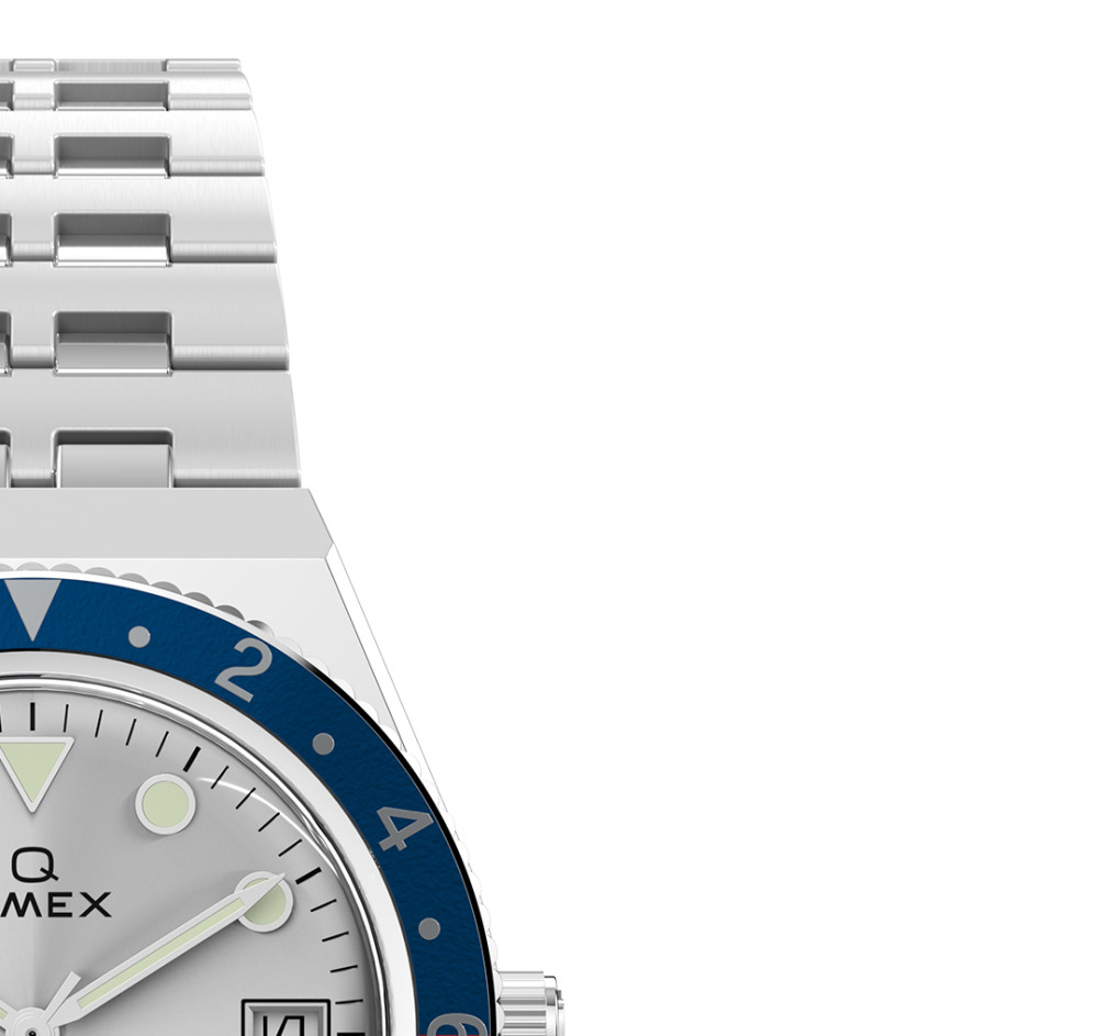Timex TW2W83300 x Peanuts® Q Timex® GMT 38mm Stainless Steel Bracelet - zegarek męski 5