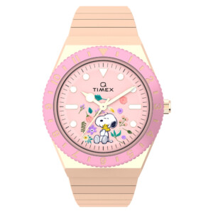 Timex TW2W83800 x Peanuts® Q Timex® In Bloom 36mm Stainless Steel Expansion Band - zegarek damski