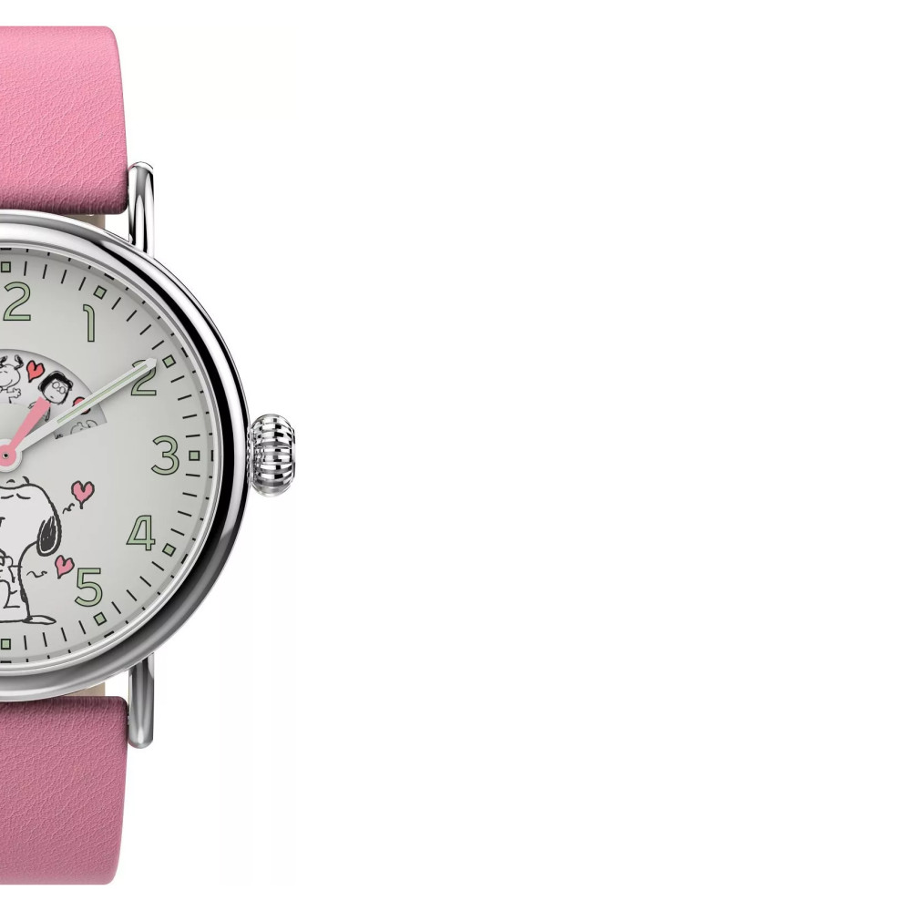 Timex TW2W88900 Standard x Peanuts Snoopy Valentines 40mm Leather Strap - zegarek damski 6