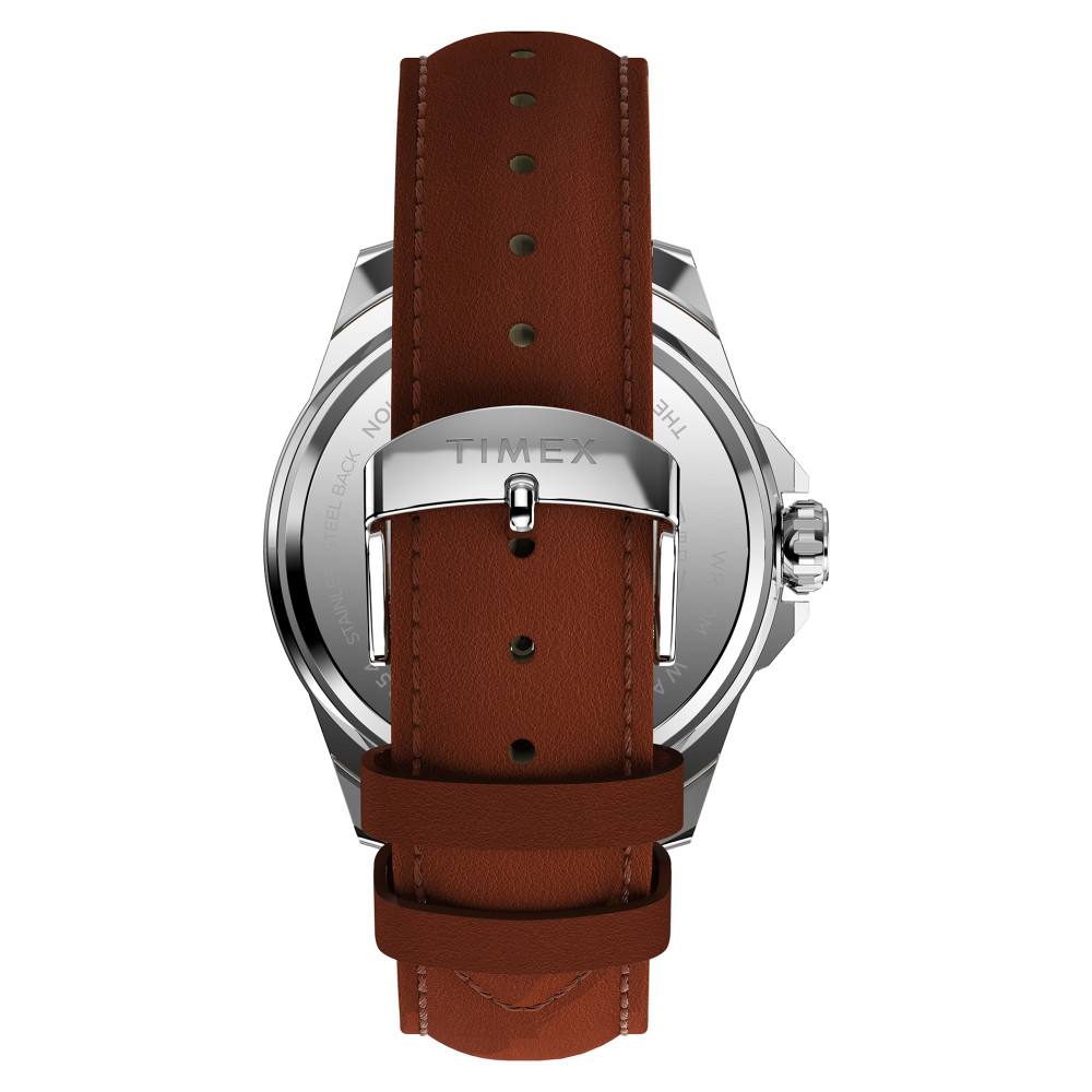 Timex TW2W92800 Essex Day & Date 46mm Leather Strap - zegarek męski 9
