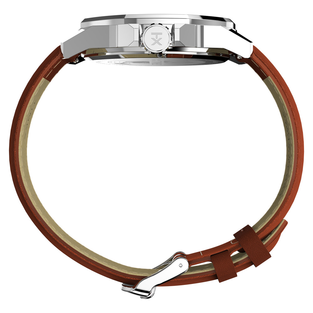 Timex TW2W92800 Essex Day & Date 46mm Leather Strap - zegarek męski 10