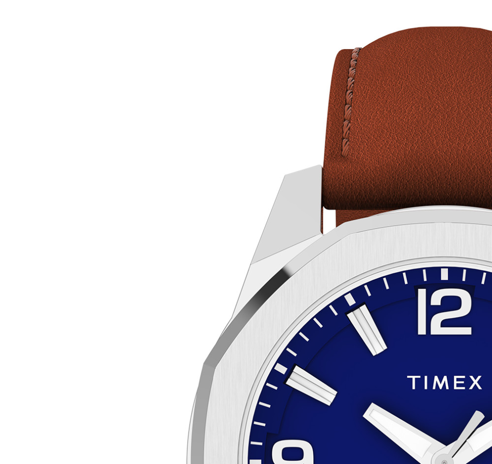 Timex TW2W92800 Essex Day & Date 46mm Leather Strap - zegarek męski 4