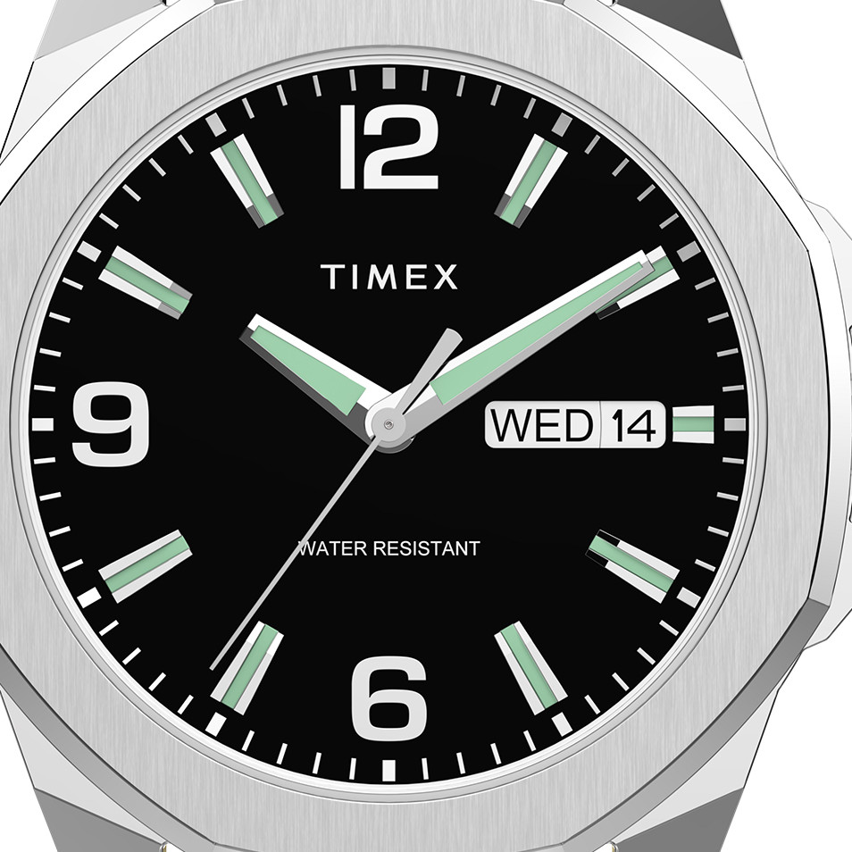 Timex TW2W92900 Essex Day & Date 46mm Leather Strap - zegarek męski 2