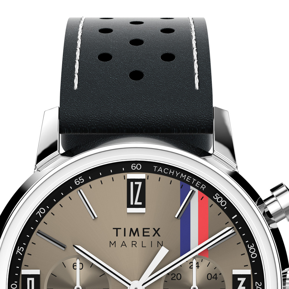 Timex TW2W98900 Marlin® Chronograph 40mm Leather Strap - zegarek męski 3