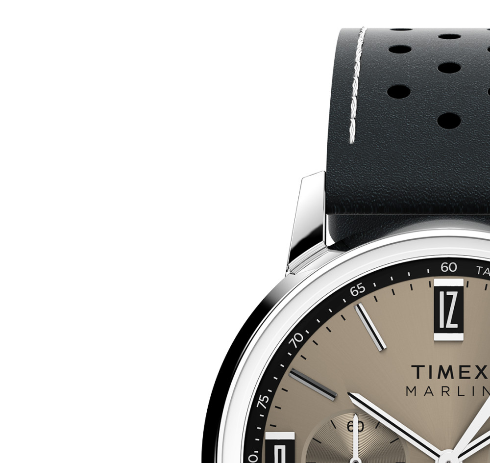 Timex TW2W98900 Marlin® Chronograph 40mm Leather Strap - zegarek męski 4