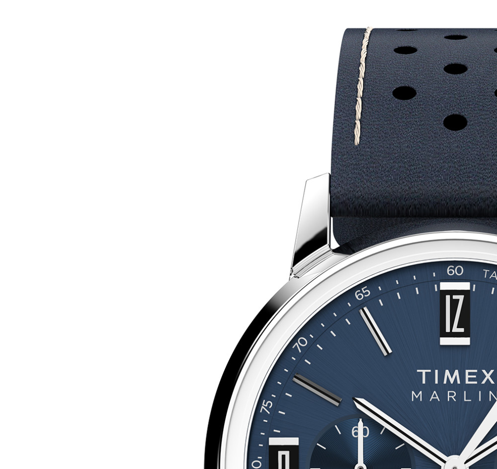 Timex TW2W99000 Marlin® Chronograph 40mm Leather Strap - zegarek męski 4