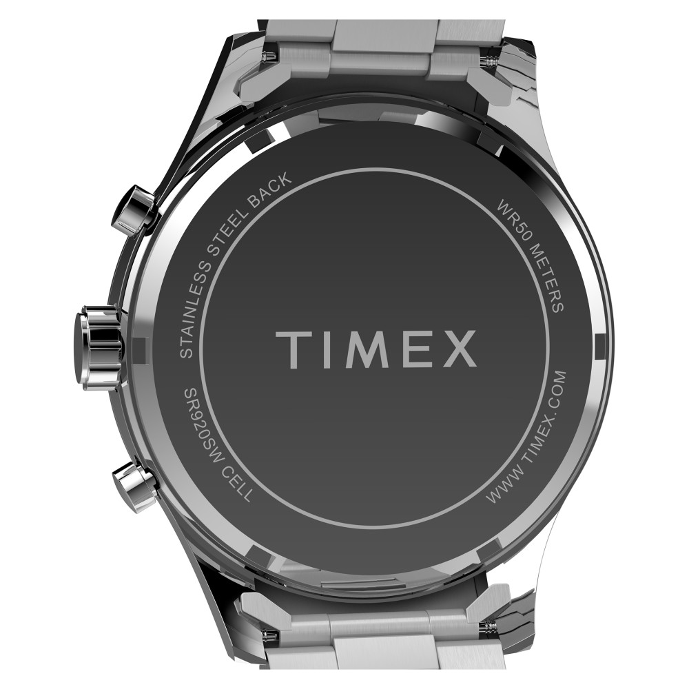 Timex TW2Y01400 Dress Chronograph 43mm Stainless Steel Bracelet - zegarek męski 8