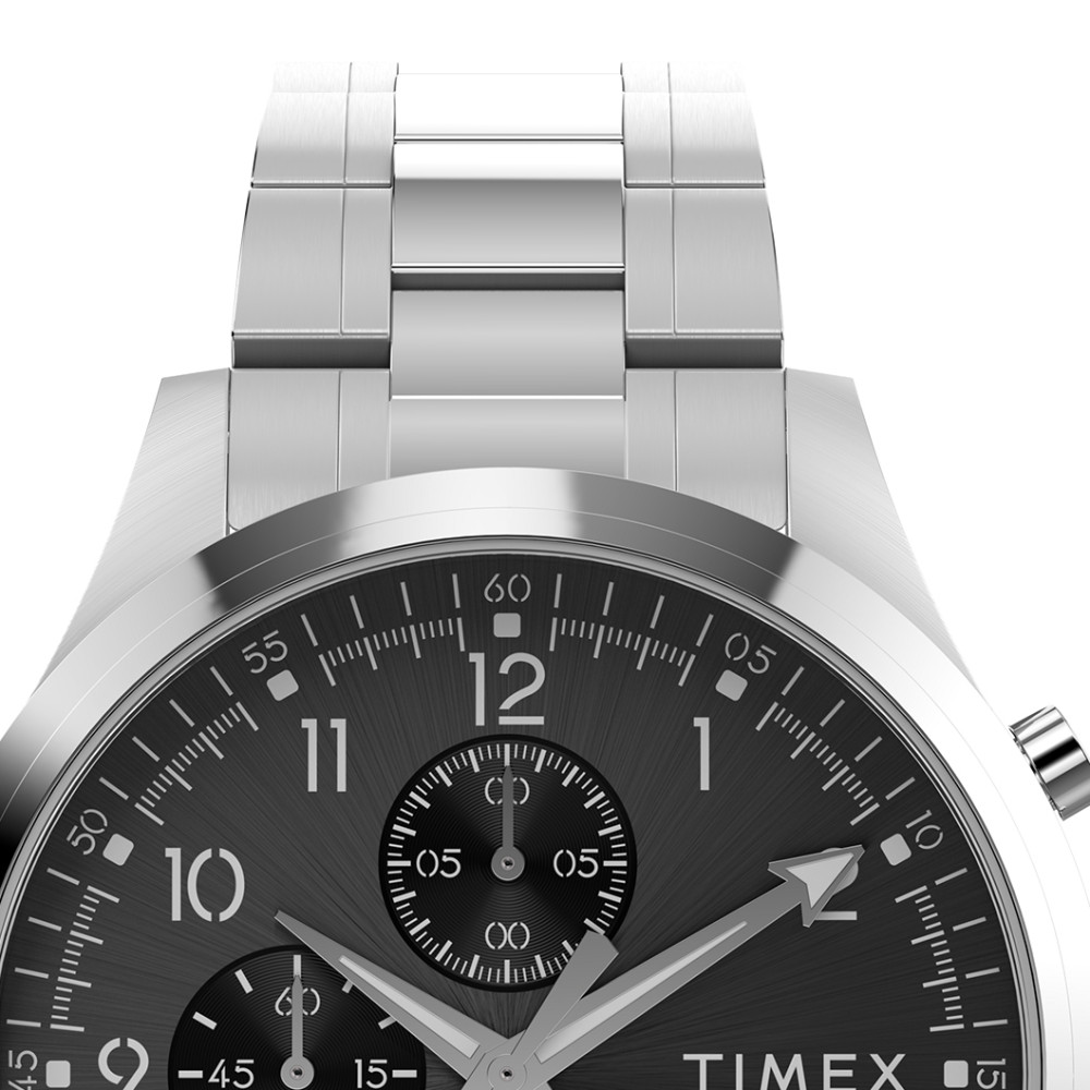 Timex TW2Y01400 Dress Chronograph 43mm Stainless Steel Bracelet - zegarek męski 3