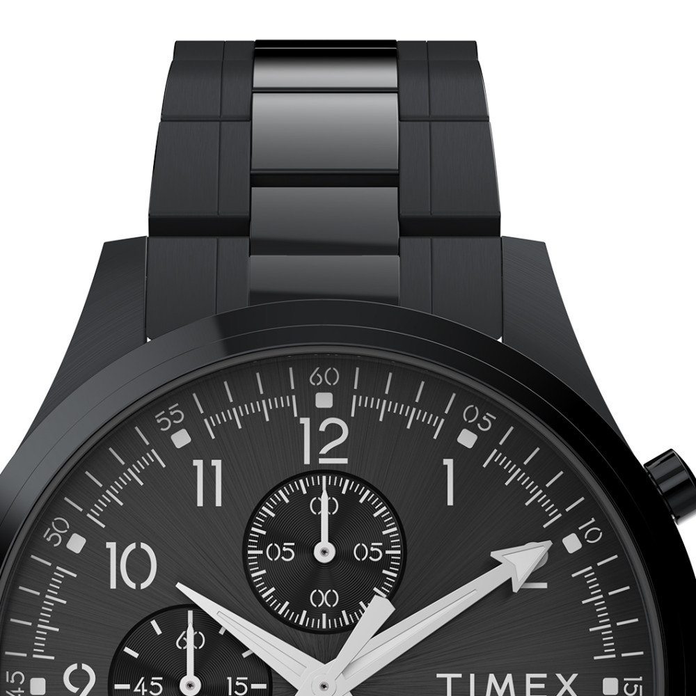Timex TW2Y01600 Dress Chronograph 43mm Stainless Steel Bracelet - zegarek męski 3