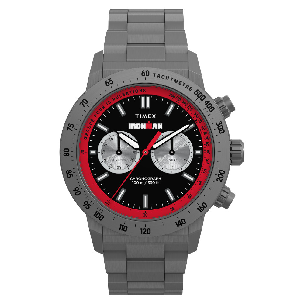 Timex TW2Y02000 IRONMAN® Challenger Chronograph 44mm Stainless Steel Bracelet - zegarek męski 1