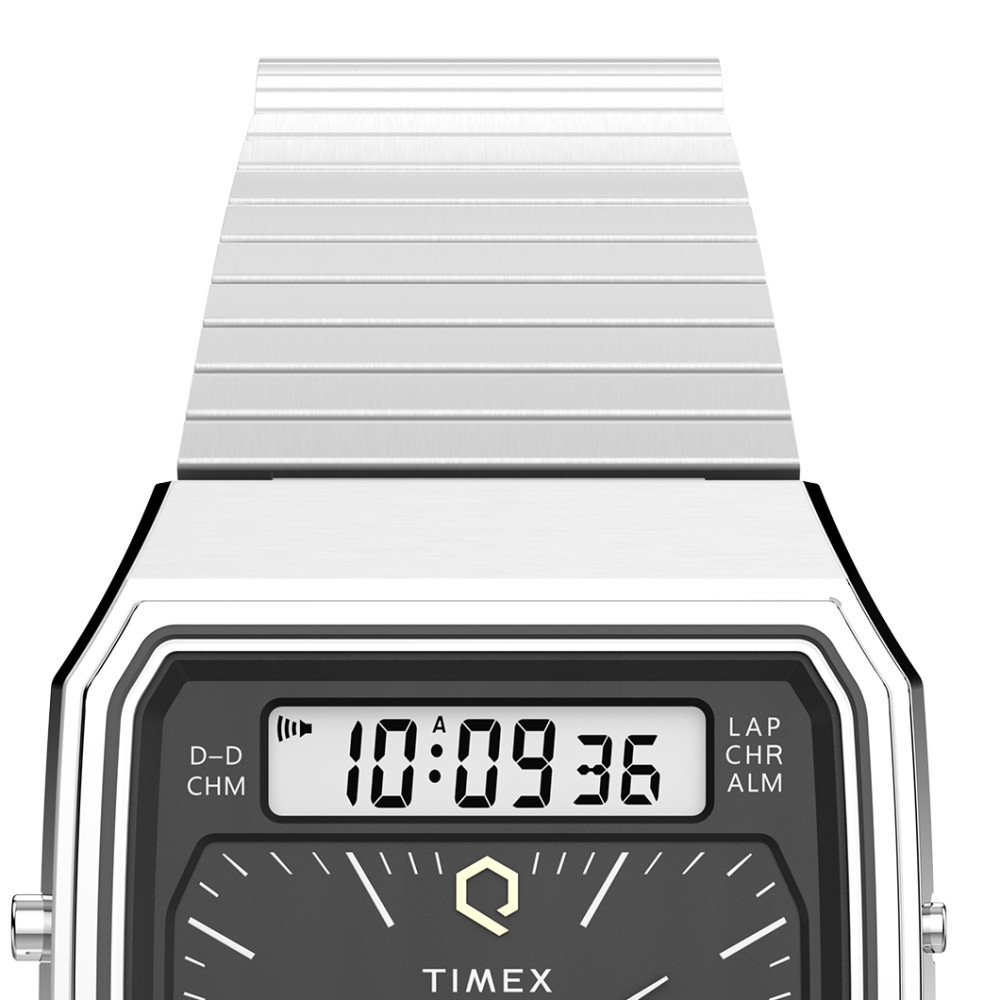 Timex TW2Y05900 Q Timex® 1982 Ana-Digi Reissue 33mm Stainless Steel Bracelet - zegarek męski 3