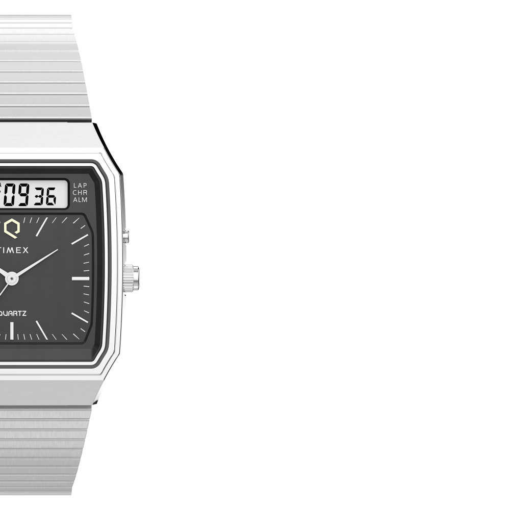 Timex TW2Y05900 Q Timex® 1982 Ana-Digi Reissue 33mm Stainless Steel Bracelet - zegarek męski 6