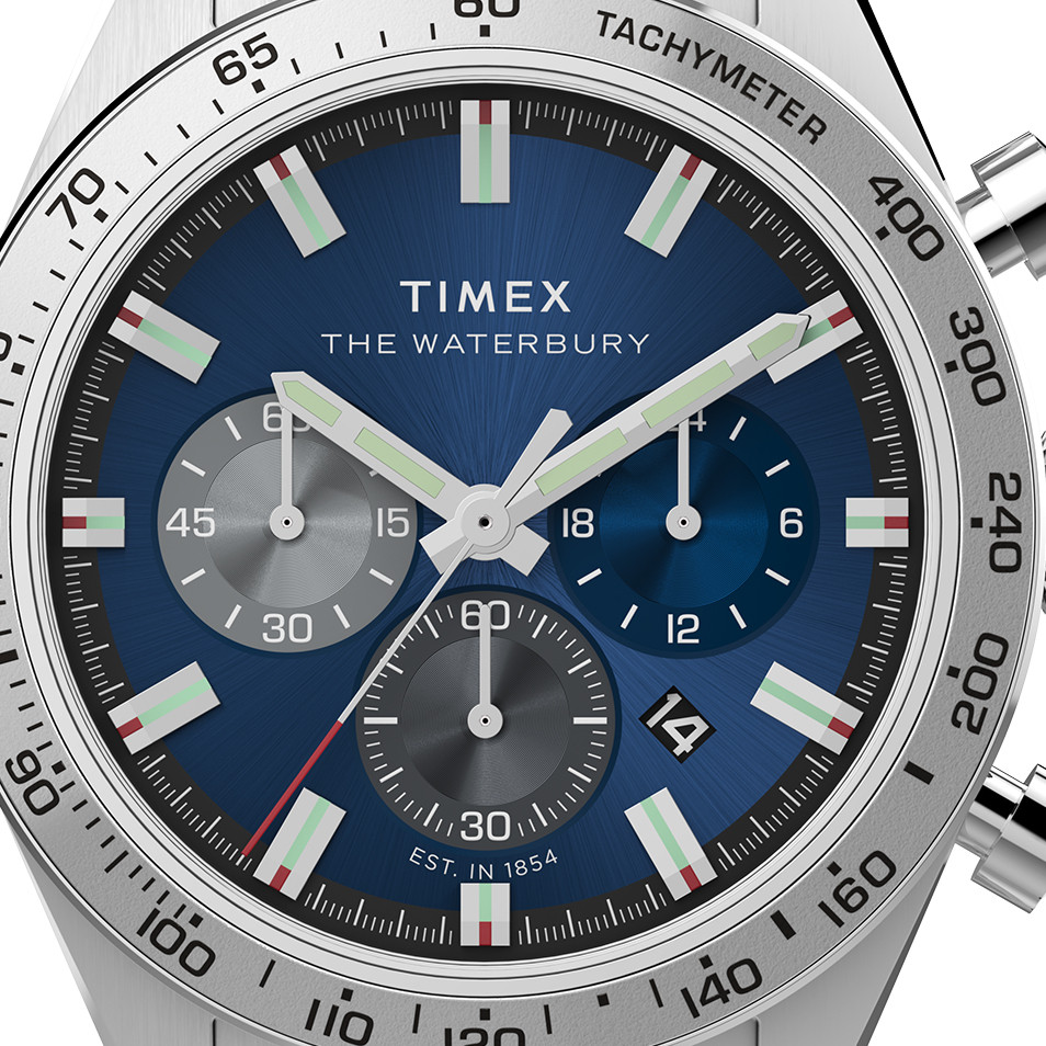 Timex TW2Y18500 Waterbury Traditional Chronograph 41mm Stainless Steel Bracelet - zegarek męski 2