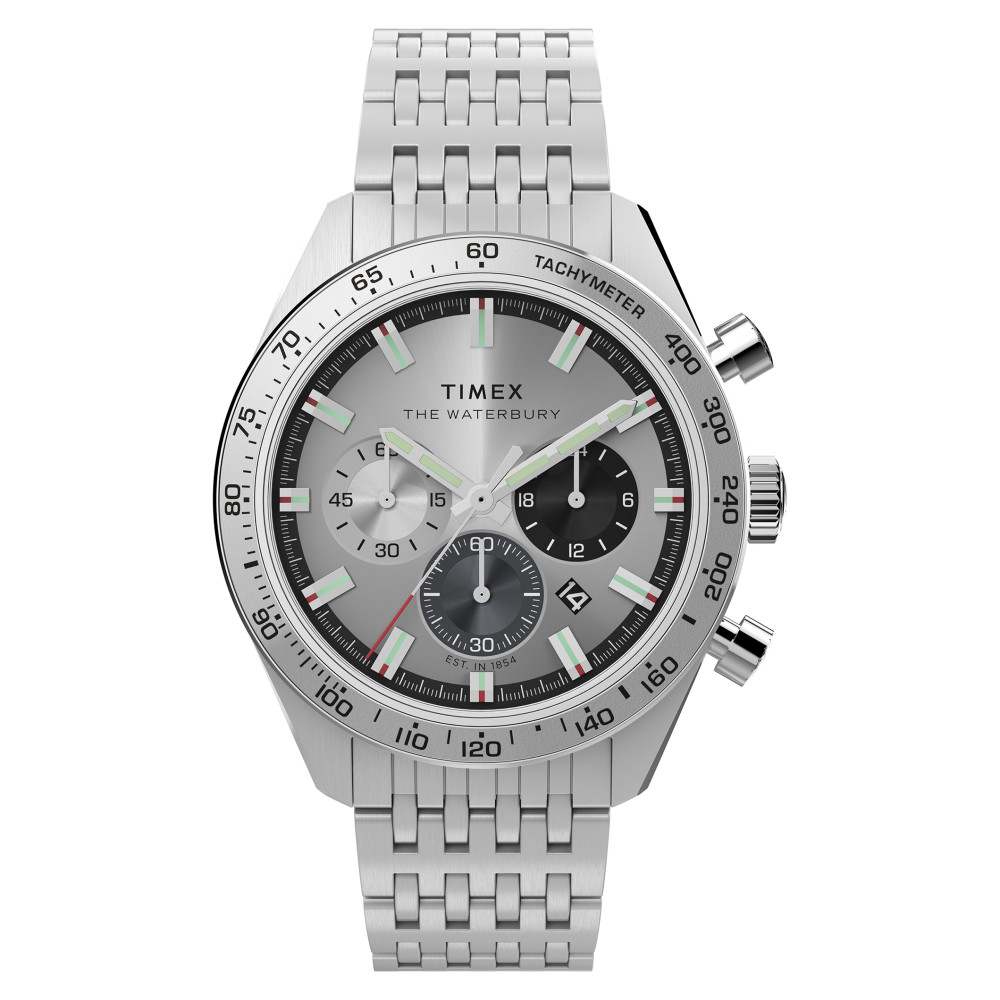 Timex TW2Y18700 Waterbury Traditional Chronograph 41mm Stainless Steel Bracelet - zegarek męski 1
