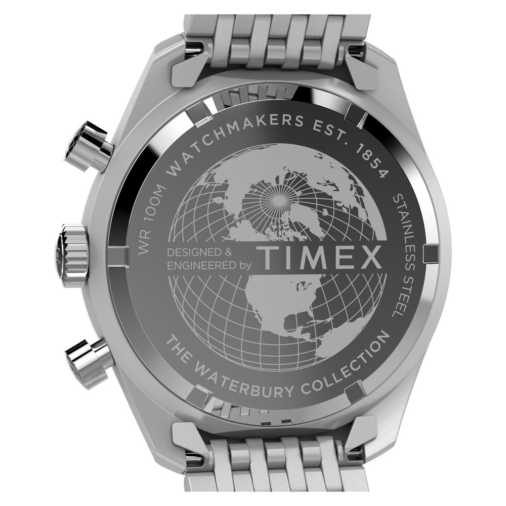 Timex TW2Y18700 Waterbury Traditional Chronograph 41mm Stainless Steel Bracelet - zegarek męski 9
