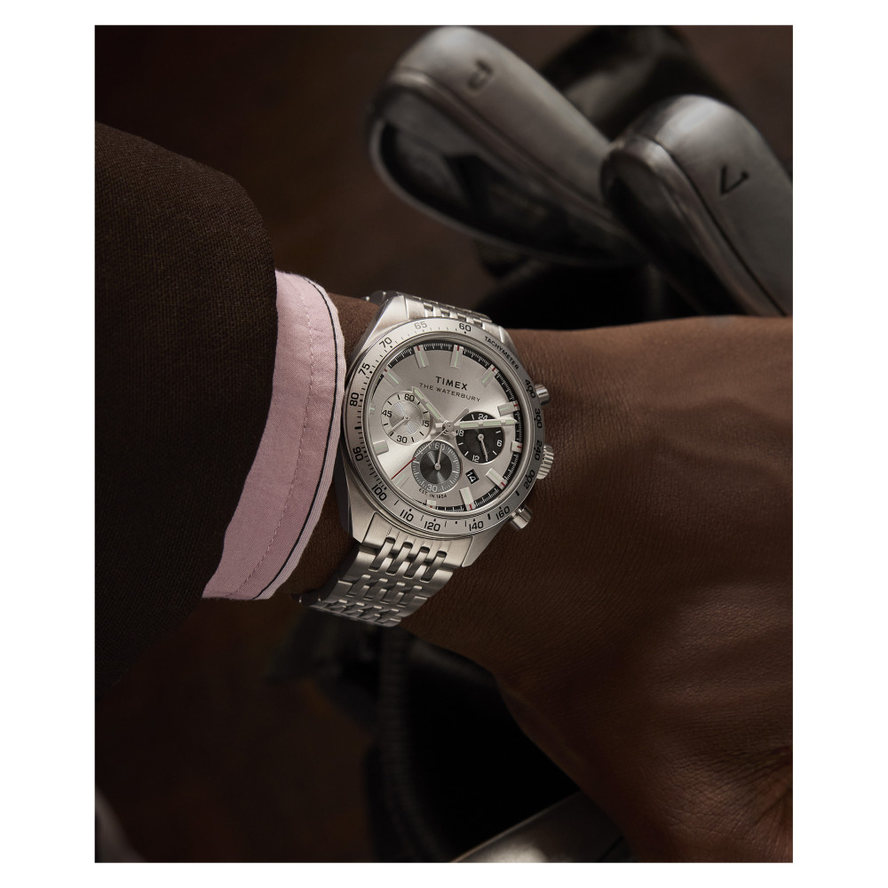 Timex TW2Y18700 Waterbury Traditional Chronograph 41mm Stainless Steel Bracelet - zegarek męski 12