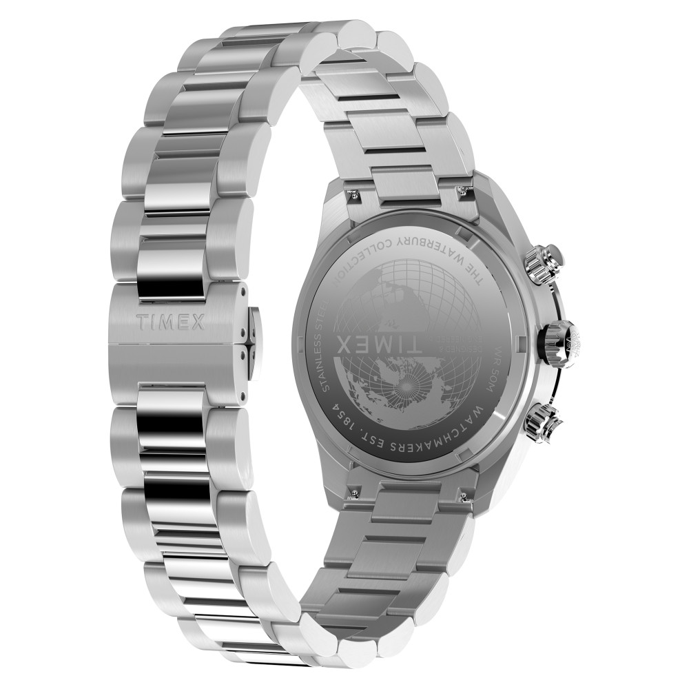 Timex TW2Y19200 Waterbury Heritage Chronograph 39mm Stainless Steel Bracelet - zegarek męski 8
