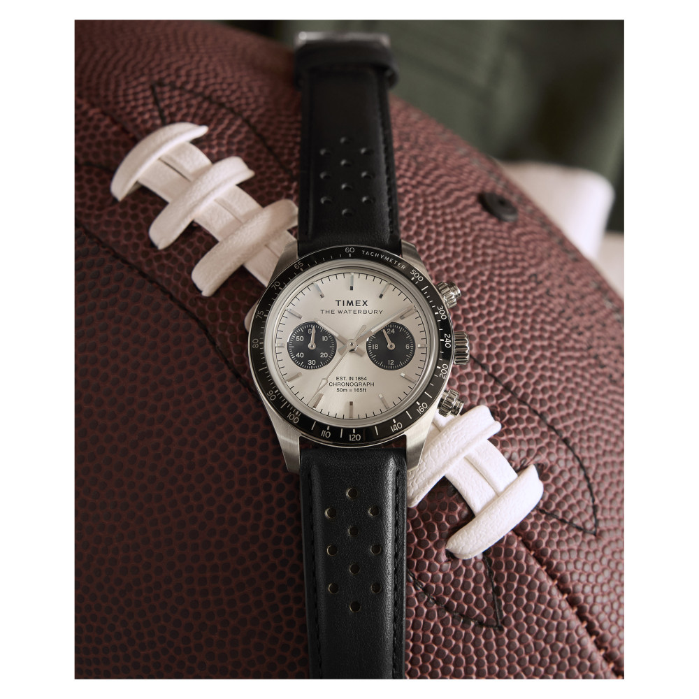 Timex TW2Y19300 Waterbury Heritage Chronograph 39mm Leather Strap - zegarek męski 11