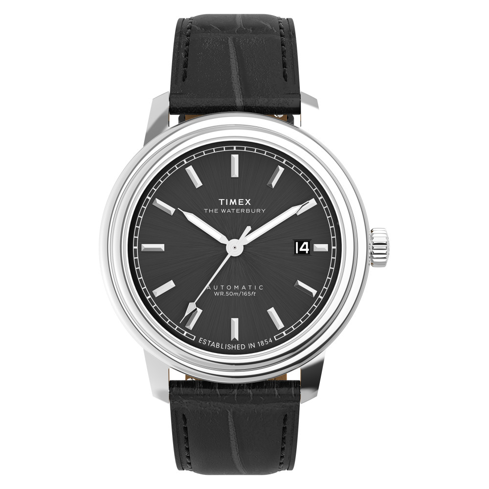Timex TW2Y23000 Waterbury Metropolitan Automatic 41mm Leather Strap - zegarek męski 1