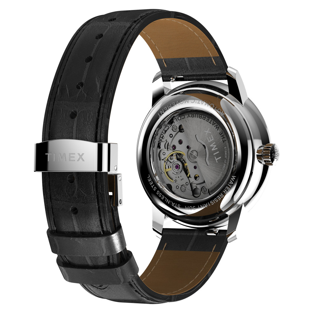 Timex TW2Y23000 Waterbury Metropolitan Automatic 41mm Leather Strap - zegarek męski 8