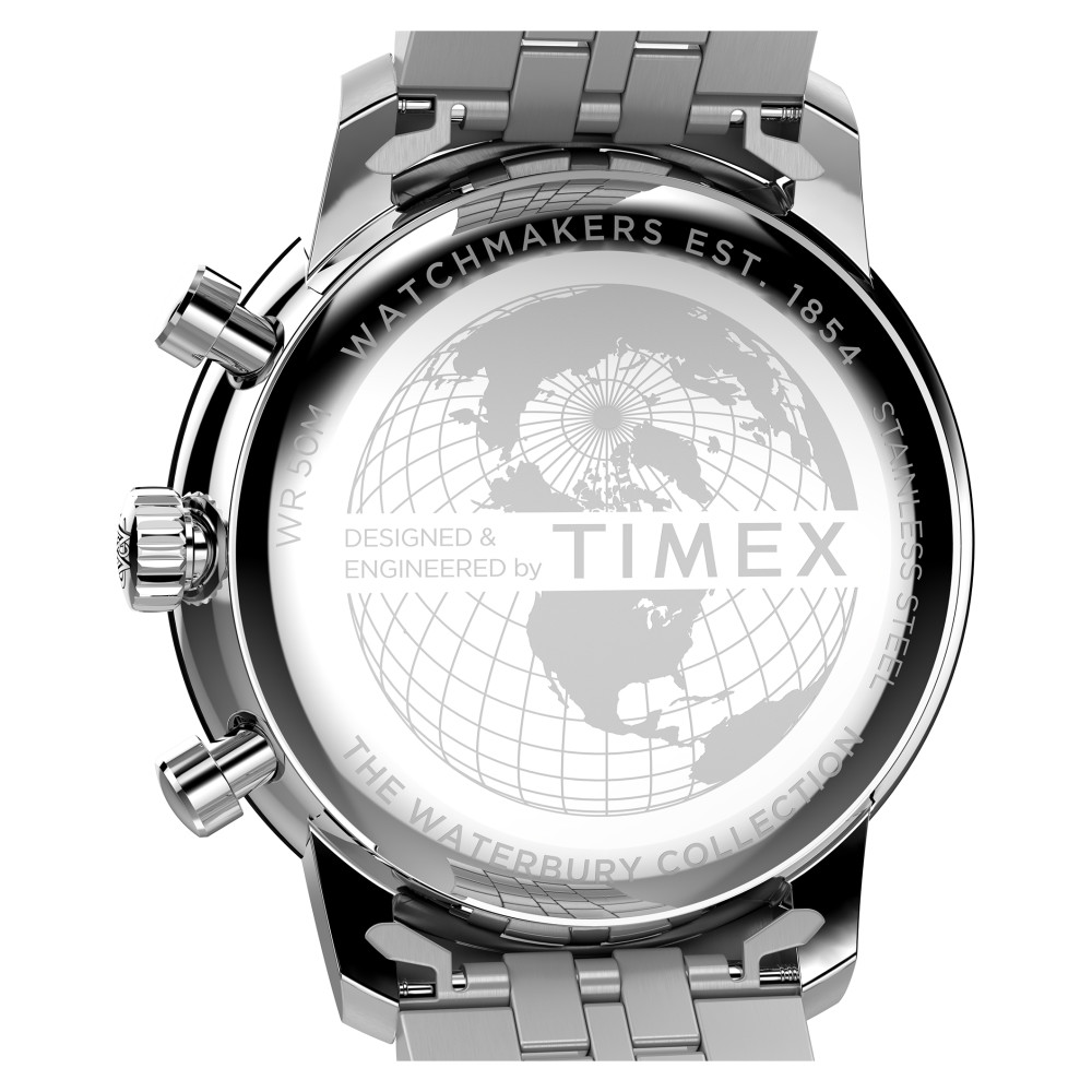 Timex TW2Y23600 Waterbury Metropolitan Chronograph 41mm Stainless Steel Bracelet - zegarek męski 8