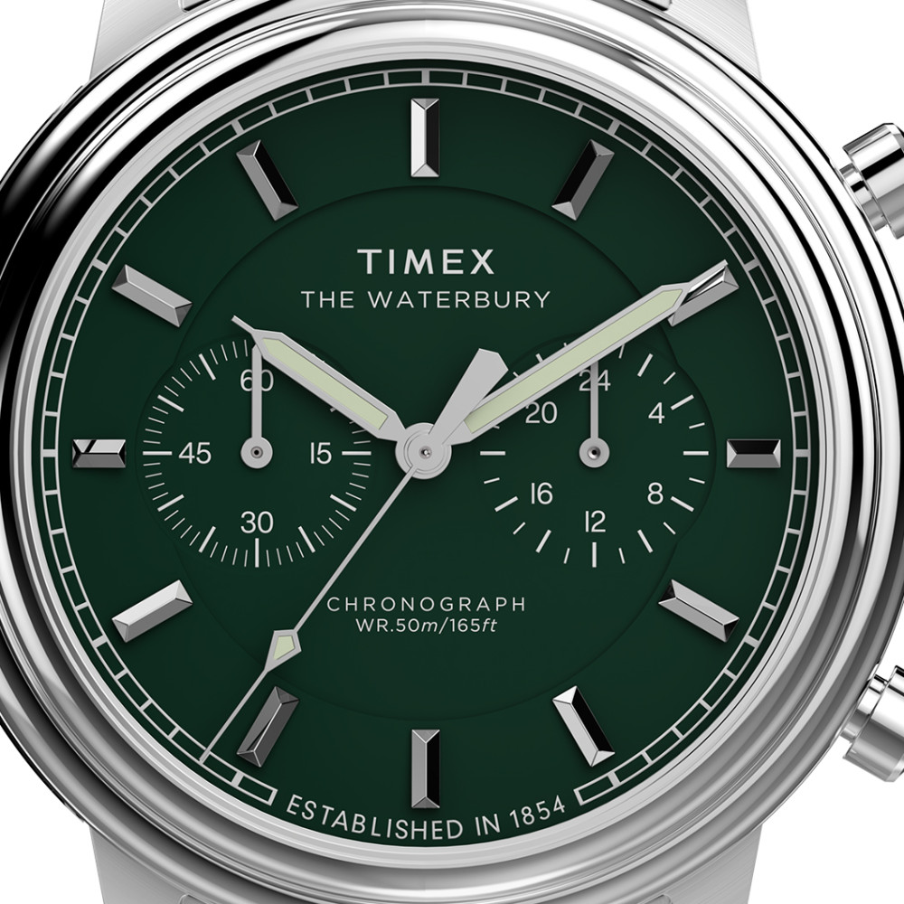 Timex TW2Y23600 Waterbury Metropolitan Chronograph 41mm Stainless Steel Bracelet - zegarek męski 2