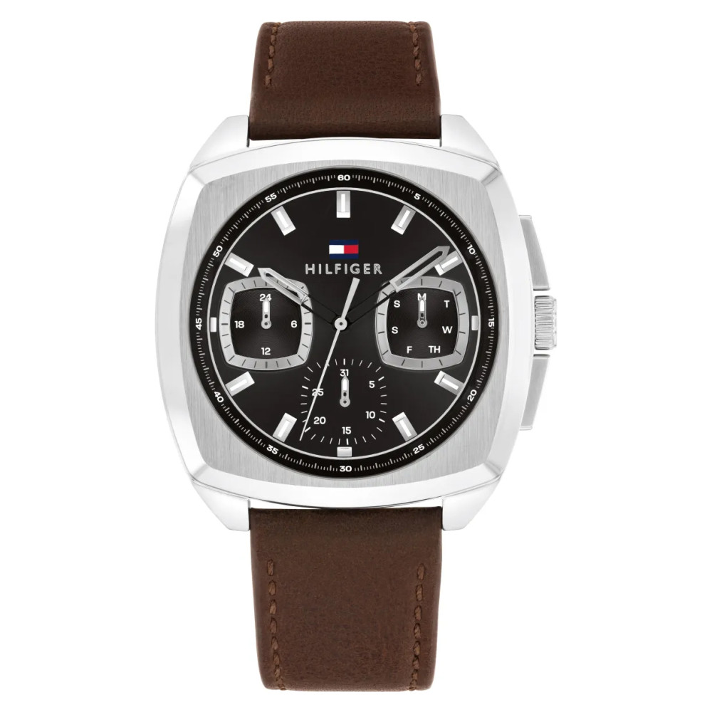 Tommy Hilfiger 1710555 Brown Leather Strap 41mm - zegarek męski 1