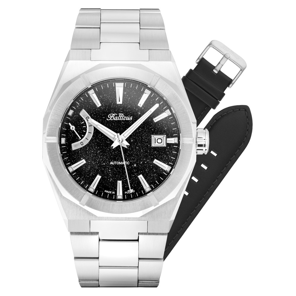 BALSDSPRBA Balticus Gwiezdny Pył 40mm Czarny Power Reserve Automatic - zegarek męski 1