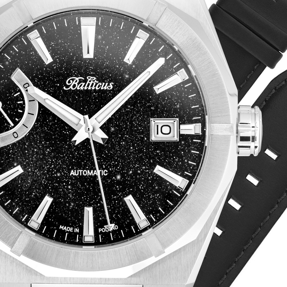 BALSDSPRBA Balticus Gwiezdny Pył 40mm Czarny Power Reserve Automatic - zegarek męski 2