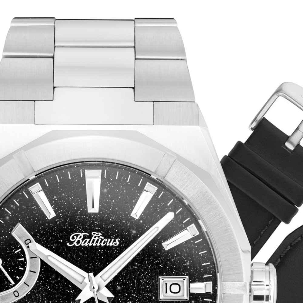BALSDSPRBA Balticus Gwiezdny Pył 40mm Czarny Power Reserve Automatic - zegarek męski 3