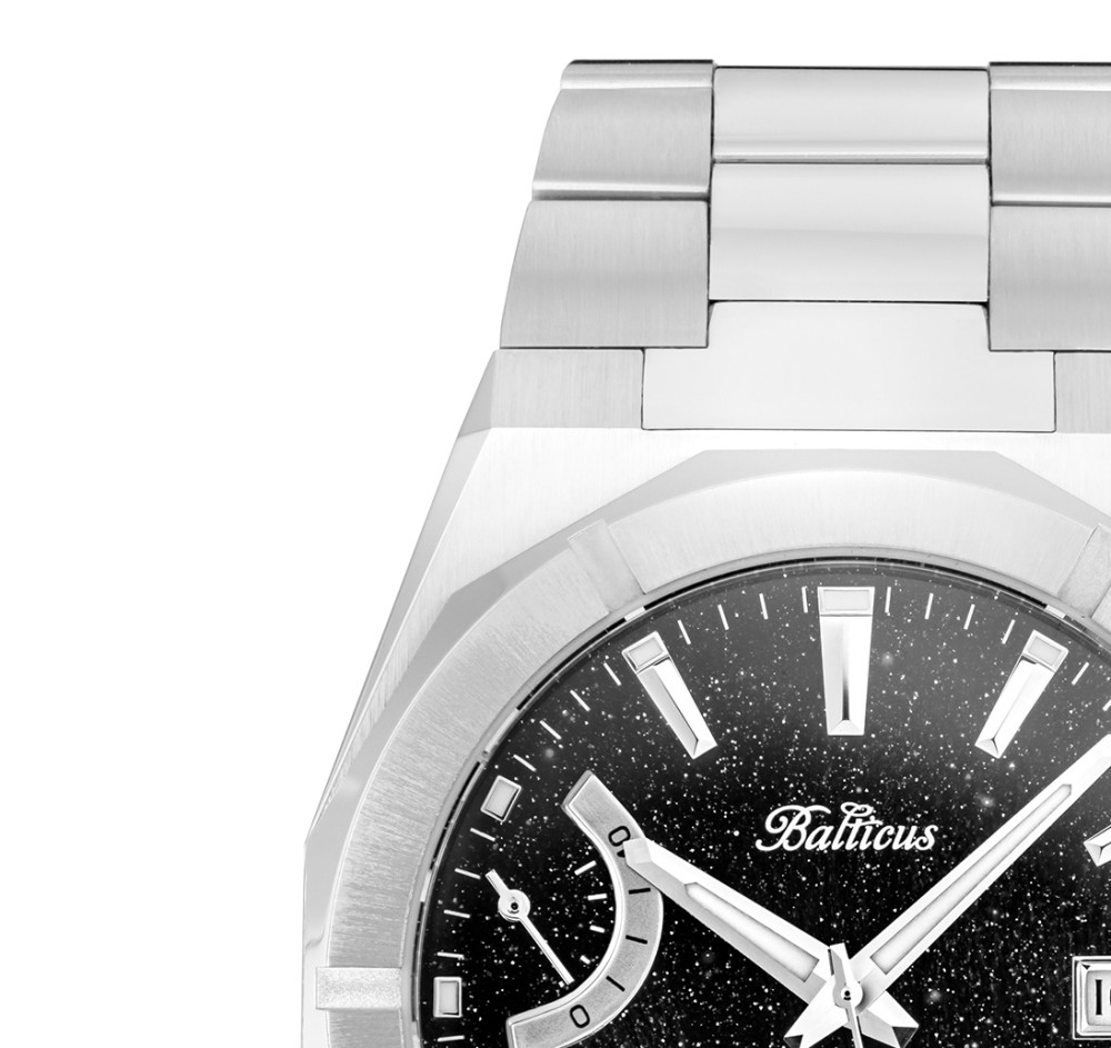 BALSDSPRBA Balticus Gwiezdny Pył 40mm Czarny Power Reserve Automatic - zegarek męski 4