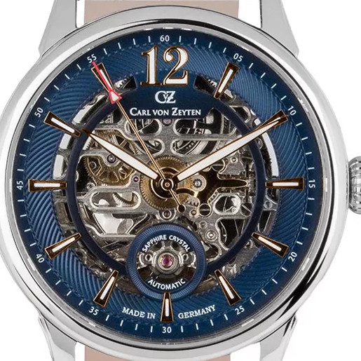 Carl von Zeyten CVZ0080BLRS Schramberg Automatic Skeleton Limited Edition - zegarek męski 2