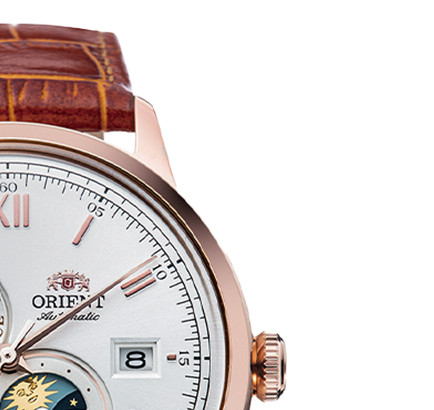 Orient RA-AK0801S30B Bambino Sun & Moon - zegarek męski 5