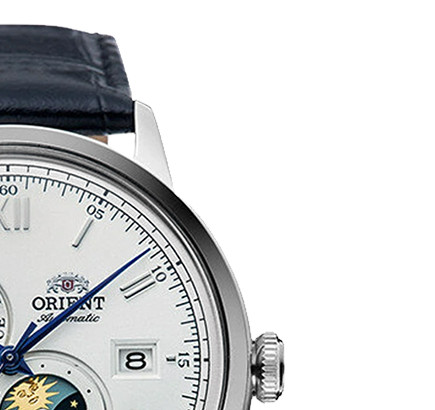 Orient RA-AK0802S30B Bambino Sun & Moon - zegarek męski 5