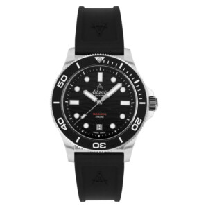 Atlantic 81371.41.69PU Mariner Quartz Wave Black on PU Strap - zegarek męski