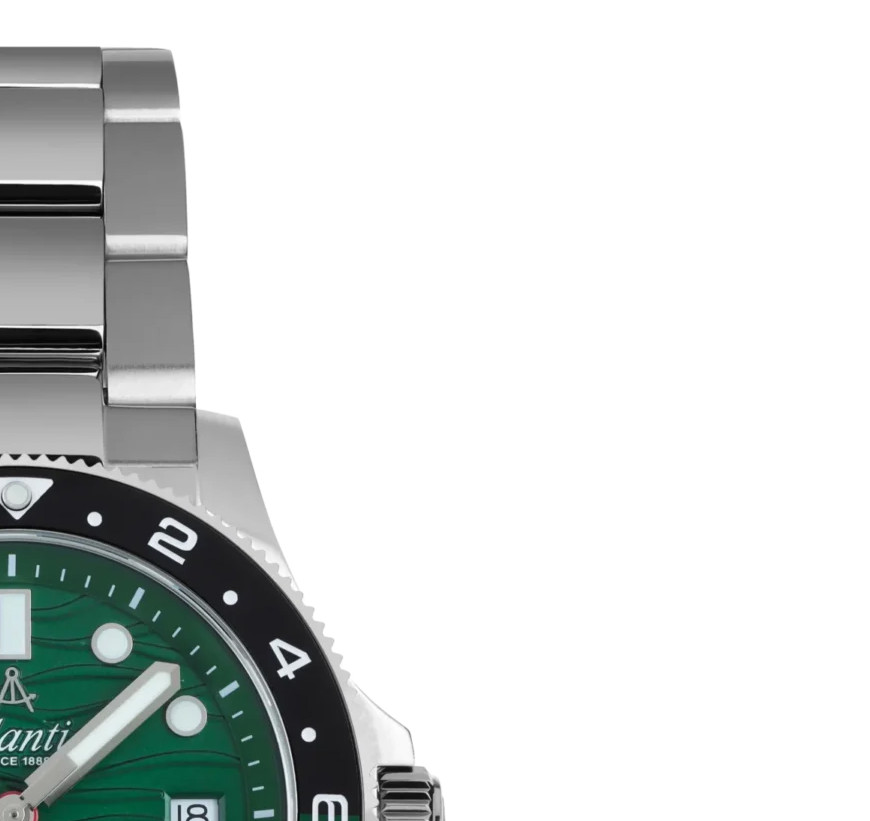 Atlantic 81576.41.79GMT Mariner Wave Quartz GMT Green - zegarek męski 5