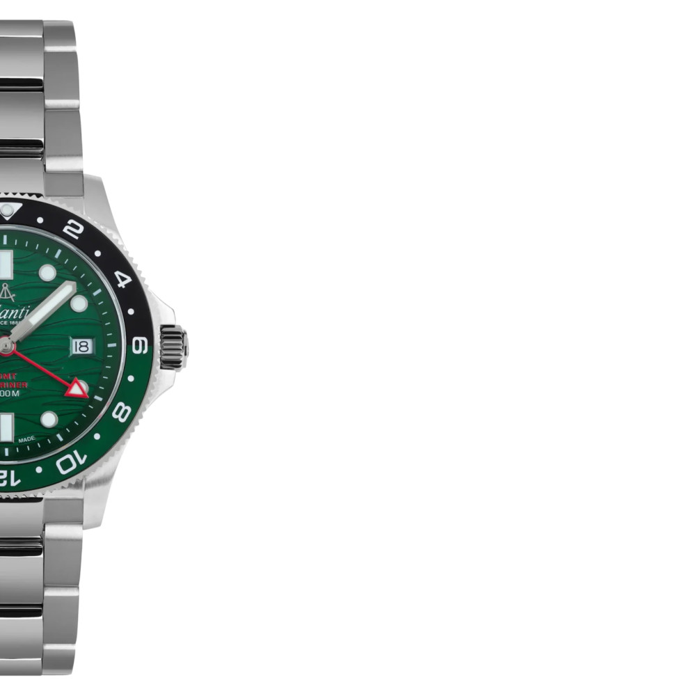 Atlantic 81576.41.79GMT Mariner Wave Quartz GMT Green - zegarek męski 6