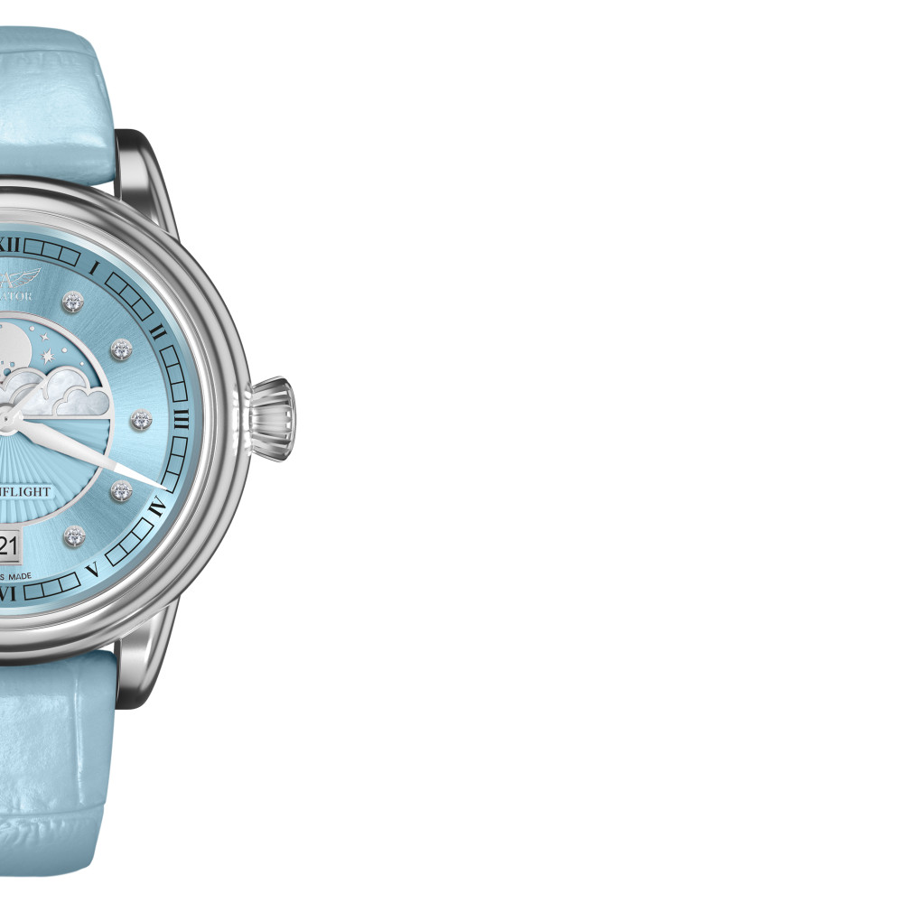 Aviator V.1.33.0.359.4 Douglas Moonflight Ice Blue Diamonds - zegarek damski 6