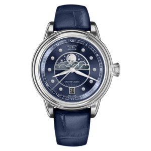 Aviator V.1.33.0.379.4 Douglas Moonflight Blue Diamonds - zegarek damski