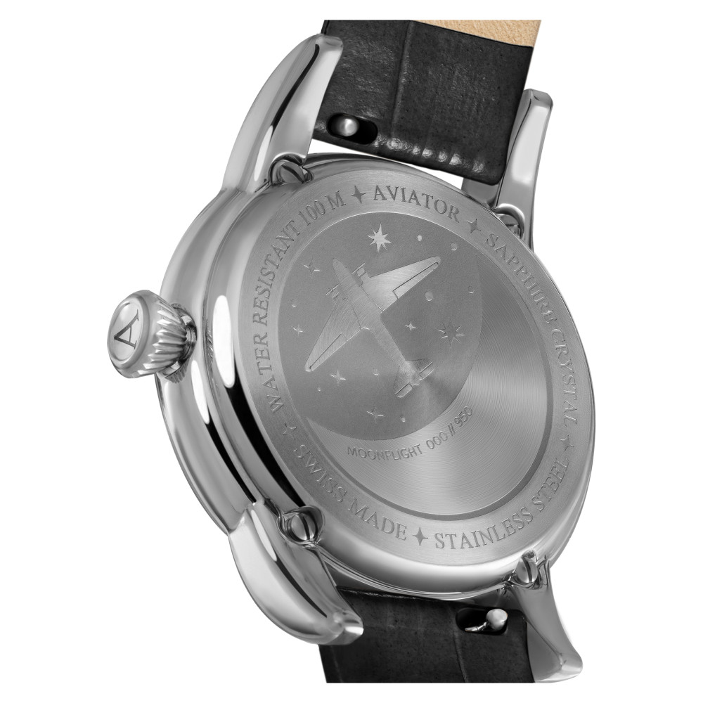 Aviator V.1.33.0.381.4 Douglas Moonflight Black Diamonds - zegarek damski 7